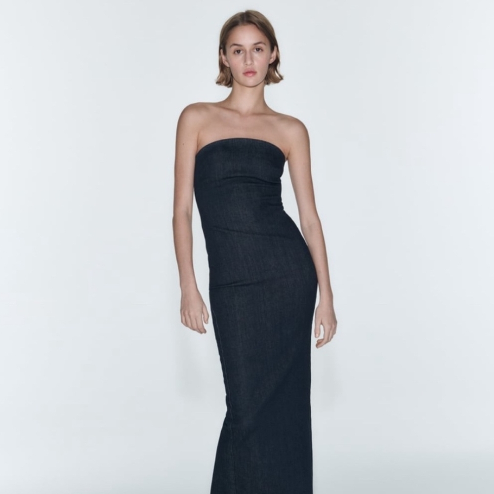 ZARA The Fitted Denim Dress